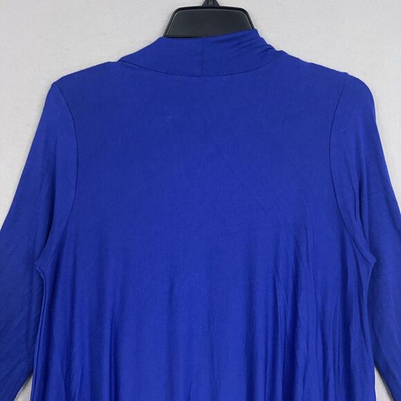 Comfy USA Sweater Womens XS Blue Open Front Drape Cardigan Minimal Made in USA - Picture 7 of 12